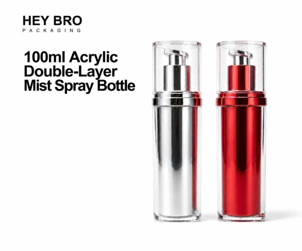 100ml Acrylic Double-Layer Mist Spray Bottle on white background