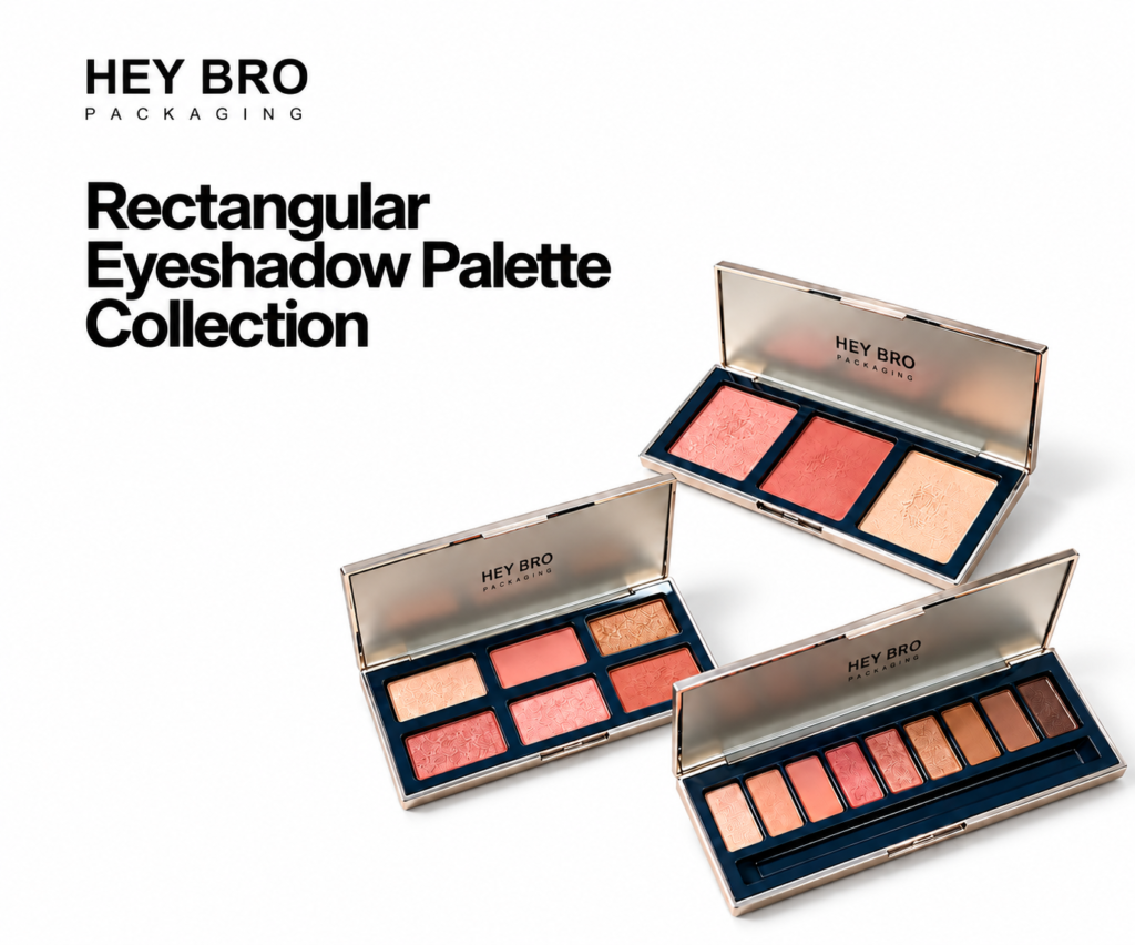 Rectangular Eyeshadow Palette Collection cosmetic packaging on white background
