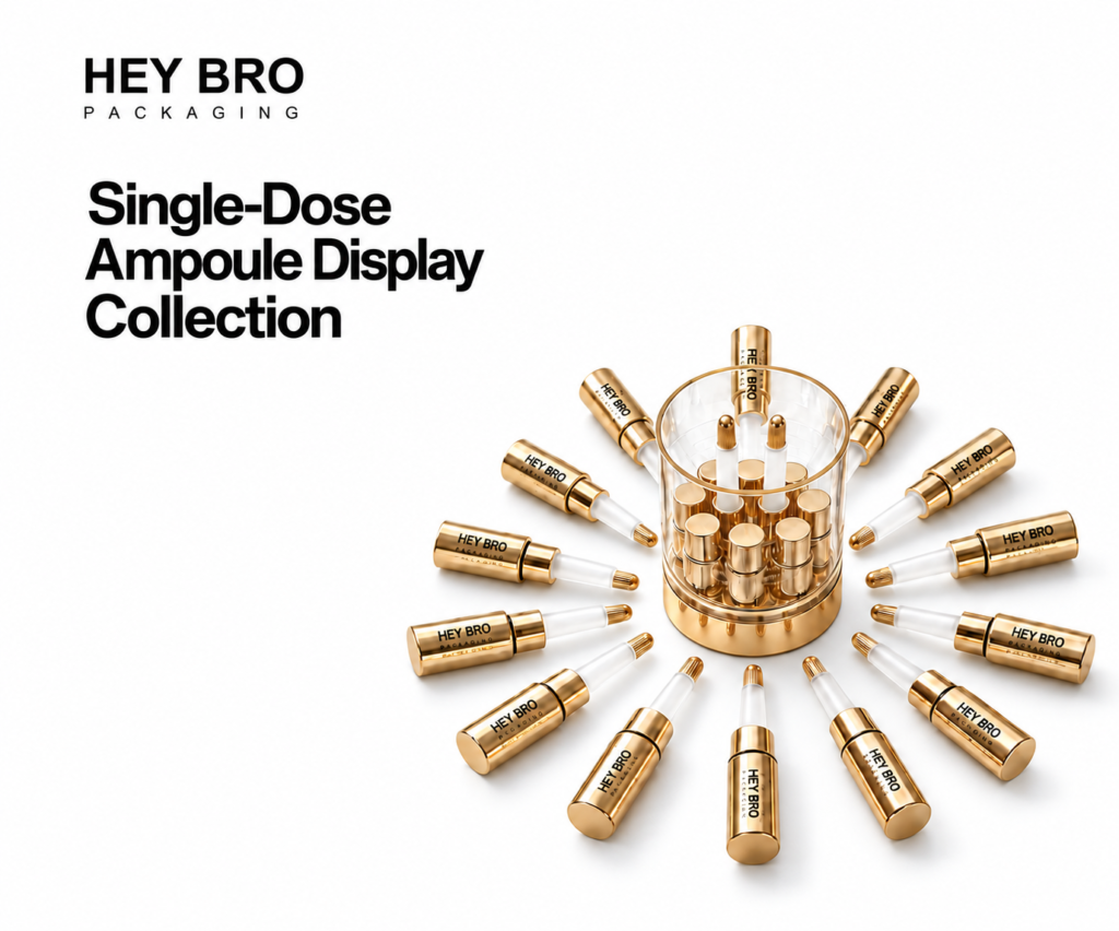 Single-Dose Ampoule Display Collection cosmetic packaging on white background