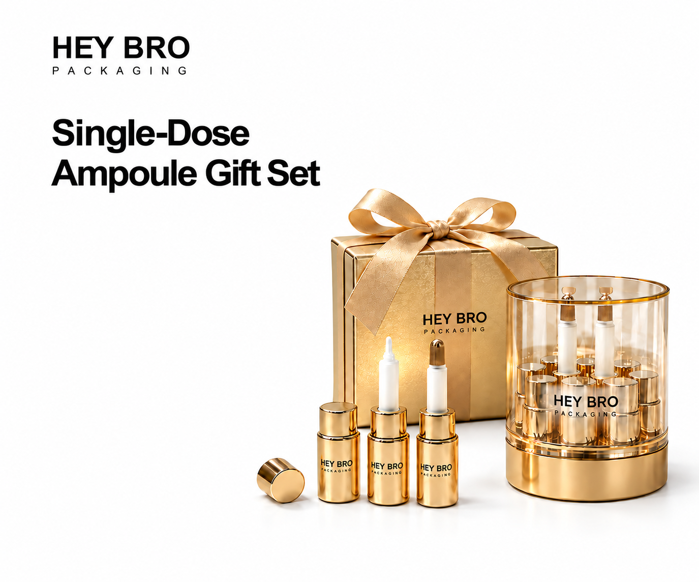 Single-Dose Ampoule Gift Set cosmetic packaging on white background
